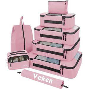 8Pcs Packing Cubes for Suitcases Organizer Bags Set for Travel Essentials Bags